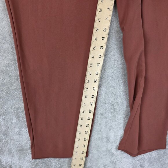 Express Pants Womens 14 Brown Ankle High Rise Tapered Pleated Dress Work Trouser - Picture 4 of 12